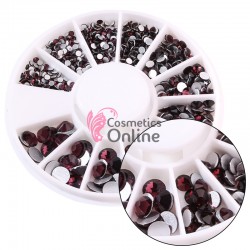 Carusel 3D pentru unghii C084 cu strasuri din Cristale Purple 400 buc 1,5-5mm